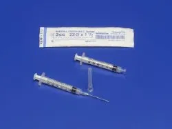 Cardinal Health - 1180320112 - Syringe, 3mL, 20G x 1&frac12;", 100/bx, 8 bx/cs (Continental US Only)