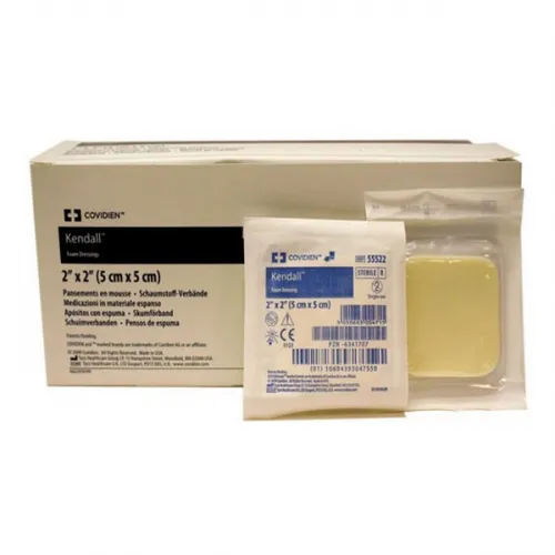 Cardinal Health - Kendall AMD - 55522AMD - Cardinal  Antibacterial Foam Dressing  Foam 2 X 2 Inch Sterile