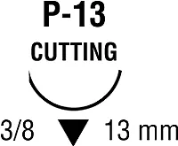 Medtronic / Covidien - SC5689G - Suture, Premium Reverse Cutting, Undyed, Needle P-13, 3/8 Circle