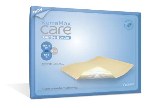 3M - KerraMax Care Gentle Border - PRD500-1174 - Super Absorbent Dressing KerraMax Care Gentle Border 4 X 4 Inch Square