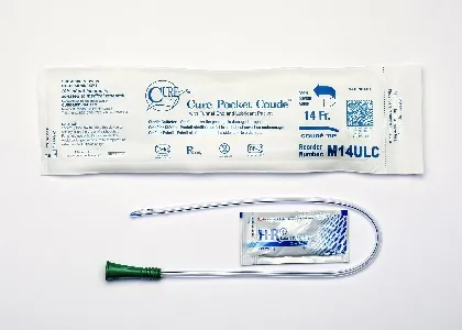 Convatec - M14ULC - Catheter Male Pocket Size Packaging Single-Use with Lubricant 16" Coude Tip 14FR 30-bx 10 bx-cs -Continental US Only-