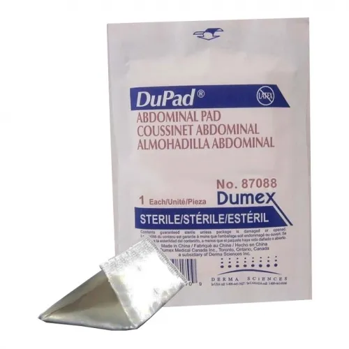 Gentell - 87088 - Dupad Sterile Abdominal Pads, Sealed End, 8" x 7-1/2".