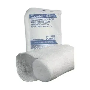Gentell - Gazetex - 9320 - Gazetex Bandage Roll 4-1/2" x 147", 6 ply, Non-Sterile, Latex-free