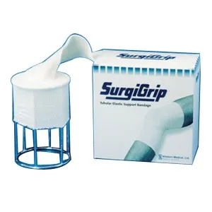 Gentell - Surgigrip - GLF10 - Elastic Tubular Support Bandage Surgigrip 4 Inch X 11 Yard Large Knee / Thigh Pull On White NonSterile 8 to 12 mmHg