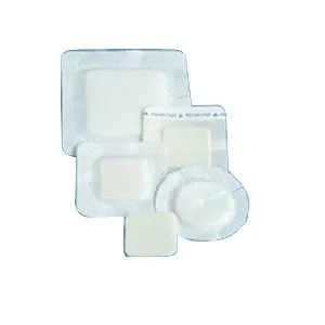 Deroyal Industries - 46-926 - Polyderm Plus Hydrophilic Foam Wound Dressing 6" x 6" Border Square, 3-3/4" x 3-3/4" Foam, Breathable Barrier Film, Sterile, Latex-Free, Non-Adhesive