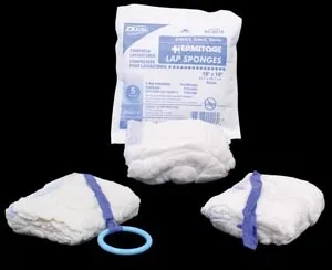Dukal - From: 10-0004 To: 10-0018  Laparotomy Sponge, Sterile, X Ray Detectable, Prewashed, Softpack