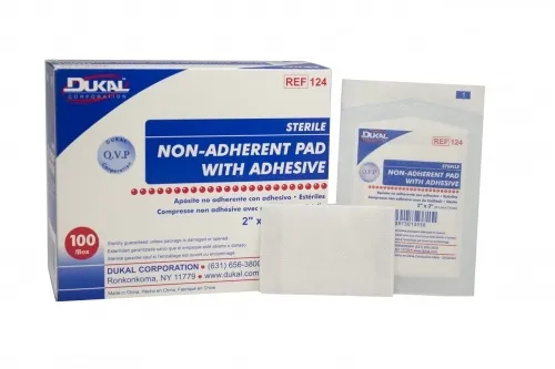 Dukal From: 124 To: 125 - Non-Adherent Pad Dressing With Adhesive