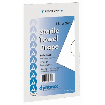 DYNAREX - Dynarex - 4409 -  Surgical Drape  Towel Drape 18 W X 26 L Inch Sterile