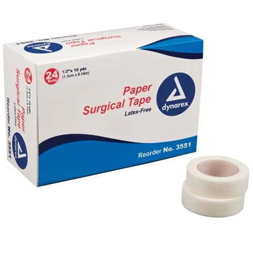 Dynarex - From: A5110 To: A5120  Surgical Tape Paper 1 x 10 Yds.  Bx/12