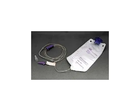 Amsino - ENK127 - International Enteral Feeding Irrigation Kit, Includes: Graduated Container, Thumb Control Ring Piston Syringe with ENFit Tip, Patient I.D. Label, Resealable Pole Bag