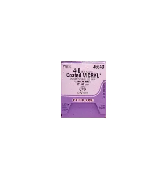 Ethicon - J823G - Suture Vicryl Suture: Coated Undyed Braided Sut Usp (1.5 Met) Pc-5 Needl