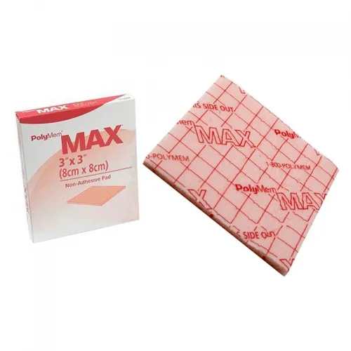 Ferris - PolyMem Max - 5035 -  Foam Dressing  3 X 3 Inch Without Border Film Backing Nonadhesive Square Sterile