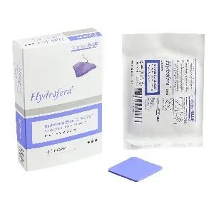 Hydrofera - From: HB2214 To: HB6614  BLUE ClassicAntibacterial Foam Dressing  BLUE Classic 4 X 4 Inch Without Border Without Film Backing Nonadhesive Square Sterile