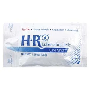 HR Pharmaceuticals - HR Lubricating Jelly - 205-576 - HR Sterile Lubricating Jelly  1.25 oz One Shot Bulk Pack