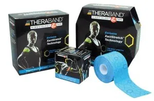 Hygenic - Thera-Band - 12753 - Kinesiology Tape, Precut Roll, Dispenser Box, Strips, Print, Latex Free (091295) (US Only)
