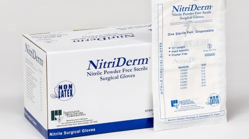 Innovative Healthcare - NitriDerm - 135270 - Innovative  Surgical Glove  Size 7 Sterile Nitrile Standard Cuff Length Fully Textured White Chemo Tested