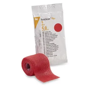 3M - 82002R - Plus Casting Tape, 2" x 4 yds, Red, 10/cs (Continental US+HI Only)