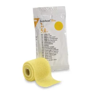 3M - 82002Y - Plus Casting Tape, Standard, 2" x 4 yds, Yellow, 10/cs (Continental US+HI Only)