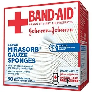 J & J Healthcare Systems - 111614700 - J&J J & J Band Aid First Aid NoMirasorb Gauze