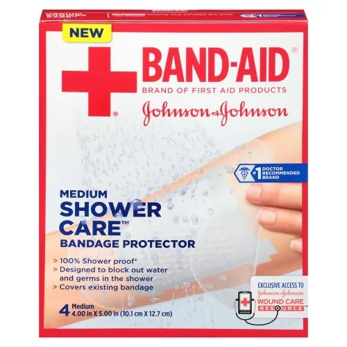 Johnson & Johnsonnsumer - Band-Aid - 116413 - J & J Band-Aid First Aid Shower Care Bandage Protector, Medium, 4 ct.