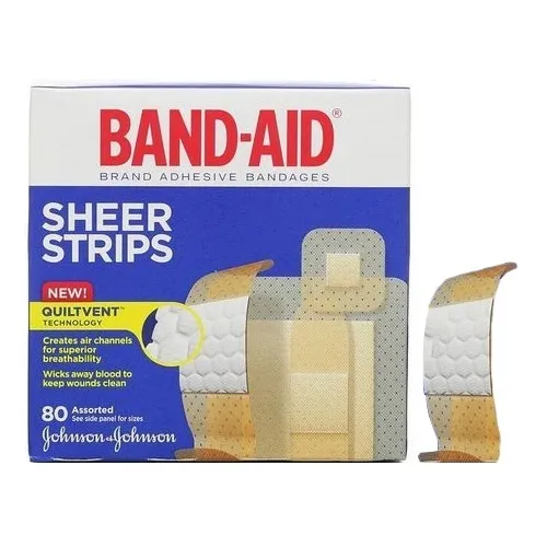 Johnson & Johnsonnsumer - Band-Aid - 117134 - Band-Aid Sheer Strip Adhesive Bandage, Assorted 80 Count