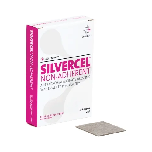 3M - Silvercel Non-Adherent - 900202 - Silver Alginate Dressing Silvercel Non-Adherent 2 X 2 Inch Square Sterile