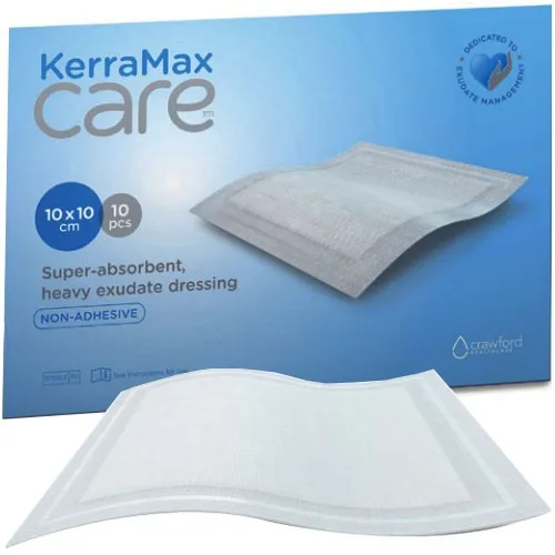 3M - KerraMax Care - PRD500-120 - Super Absorbent Dressing KerraMax Care 4 X 9 Inch Rectangle