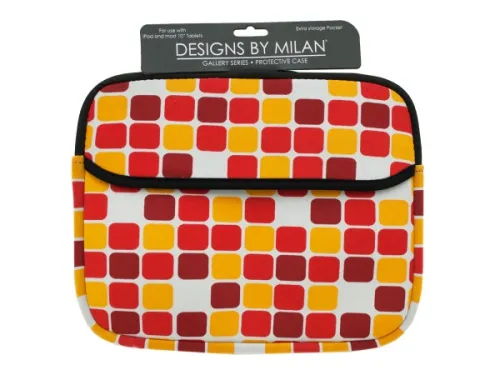 Kole Imports - EL310 - Protective Tablet Case With Red Squares Design