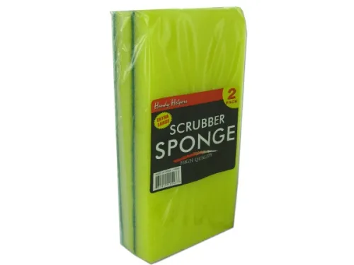 Kole Imports - HI009 - Large Foam Sponges With Scouring Pad