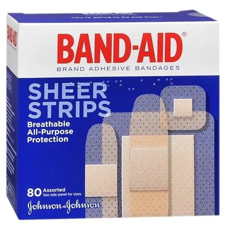 McKesson - 2499564 - Adhesive Strip Band-Aid&reg; Plastic Sheer Sterile