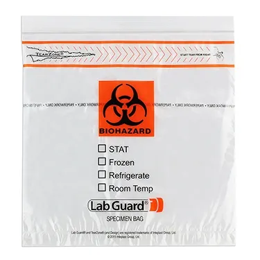 Medegen Medical - 4925 - Transport Bag, Biohazard Symbol, Frozen, Refrigerate, Room Temp, Zip Closure