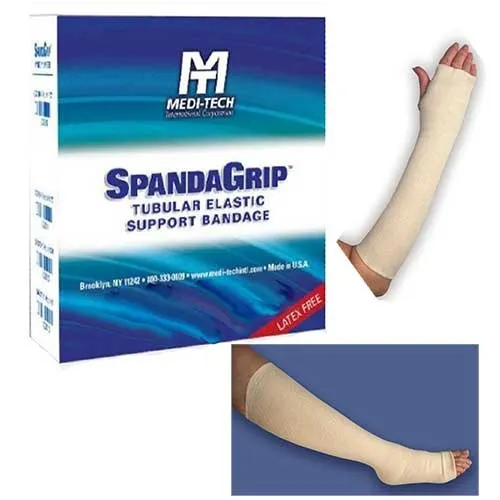 Medi-Tech - SpandaGrip - SAG13113 - International  Elastic Tubular Support Bandage  3 Inch X 11 Yard Large Arm / Medium Ankle / Small Knee Pull On Natural NonSterile Size D Standard Compression