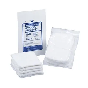 Medical Action Industries - 12-918-59 - Dry Burn Dressing 18" x 36", 8 Ply.  Sterile.  Wide Mesh.