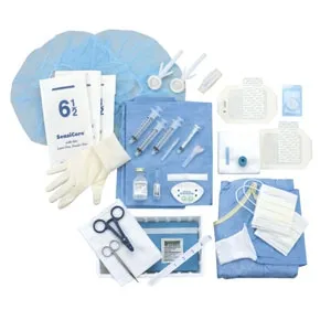 Medical Action - 61543 - Vascular Access Kit Includes: Alcohol Triple Swabstick, Povidone Iodine Triple Swabstick, Skin Swabstick, Basin, Injection Cap, Tegaderm Dressing with Tape, 8-Ply Gauze, 12-Ply Gauze, Medium Powder Free (PF) Latex Gloves, Mask, 20
