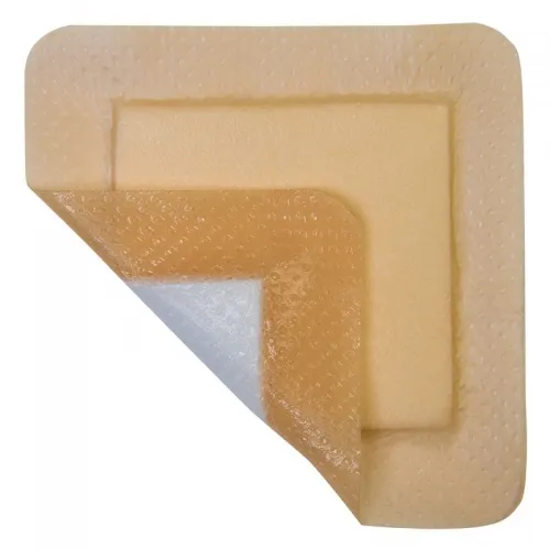 Medipurpose - SEMP1010SLCF - MediPlus Silicone Comfort Foam Adhesive Border 4" x 4", Pad Size 2.5" x 2.5". Sterile. Latex Free.