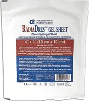 Medline Industries - CRR101052 - RadiaCare Gel Sheet Dressing 4" x 4" Size Square Shape, Sterile, Polymer Sheet.