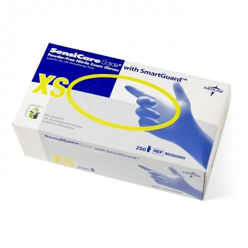 Medline - SensiCare - From: MDS6800 To: MDS6804H -  Ice Nitrile Exam Gloves