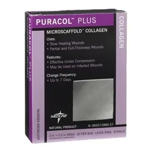 Medline - From: MSC8522 To: MSC8544  PuracolCollagen Dressing Puracol 2 X 2 Inch Square
