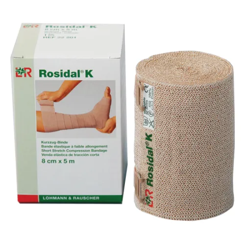 L&R - Rosidal - From: 22200 To: 22202 -  K Short Bandage, 6 Cm X 5m (2.4" X 5.5 Yds.)