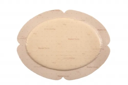 MOLNLYCKE HEALTH CARE - 583300 - Molnlycke Health Care Us Mepilex Border Flex Self Adherent Soft Silicone Foam Dressing 5.1" x 6.3" Oval with Safetac Technology, 5 Layer Absorbent Pad, Sterile