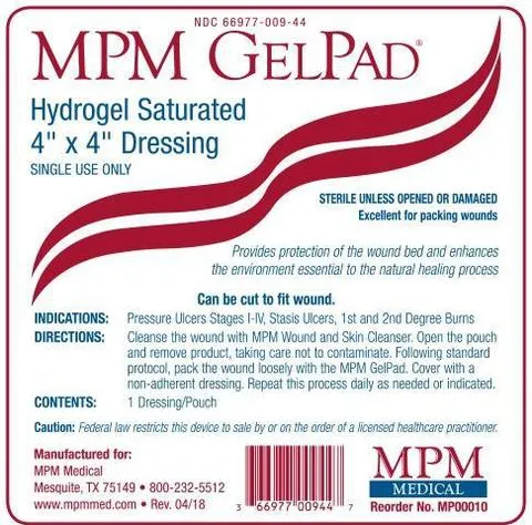 MPM Medical - From: MP00010 To: MP00050 - Hydrogel Drsg 4x4