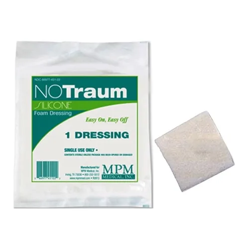 Mpm Medical - From: MP00454 To: MP00456 - NoTraum Extra Bordered Silicone Foam Dressing, 4" x 4".