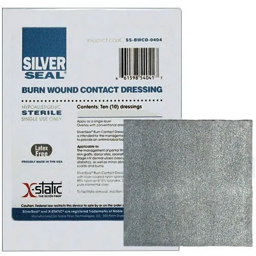 Noble Fiber Technologies - From: SS-BWCD-0404 To: SS-BWCD-L1 - SILVERSEAL Burn Contact Dressing