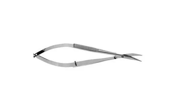 V. Mueller - Op5669 - Tenotomy Scissors V. Mueller Westcott 4-1/8 Inch Length Surgical Grade Stainless Steel Nonsterile Wide Thumb Handle Slightly Curved Blunt Tip / Blunt Tip