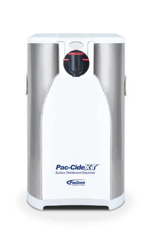 PacDent Endo - PCXT-150 - Pac-Cide XT Stainless Steel Dispenser 101-44 fl- oz- -3L- 1-cs -US Only- -Item is considered HAZMAT and cannot ship via Air or to AK GU HI PR VI-