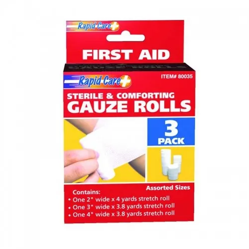 Rapid Care - 80035 - 3-Pack Gauze Roll