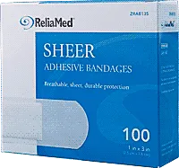 Reliamed - AB13S - ReliaMed Sheer Plastic Adhesive Bandage
