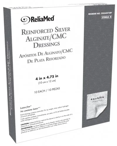 Reliamed - CA4475RF - Reliamed Reinforced Silver Alginate/cmc Dressing