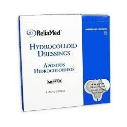 Cardinal Health - Med - HC67SB - Cardinal Health Essentials Sterile Latex-Free Hydrocolloid Sacral Dressing with Film Back and Beveled Edge 6" x 7"