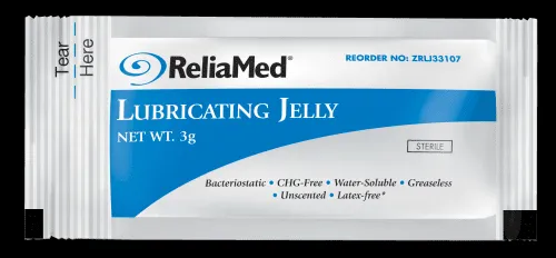 Reliamed - LJ33107 - ReliaMed Lubricating Jelly 3 g Foil Packet